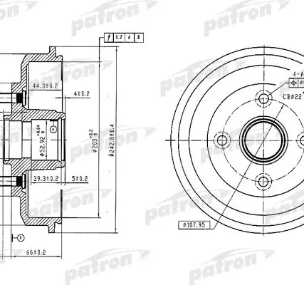 Фото №0 PDR1584 Барабан тормозной