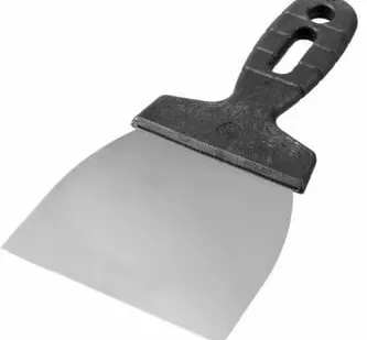 фото Шпатель 100мм нерж сталь, тонк пласт ручка КЭ 91091012