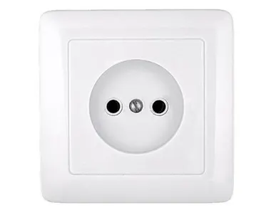 фото Розетка 1-местная СП Хит Schneider Electric 10А без 
заземления белая RS10-