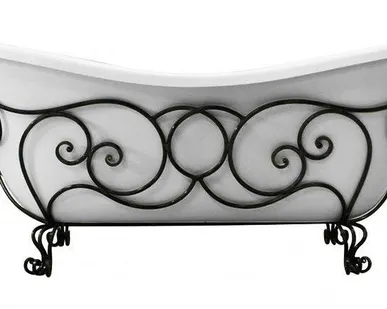 фото Мраморная ванна BOSTON Эстет 180 x 74 см на кованных ножках