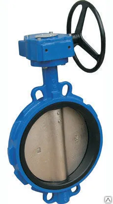 Фото №0 Затвор с редуктором дисковый межфланцевый ЗДП Ду400 Ру16