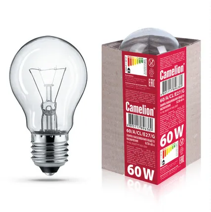Фото №0 Лампа накаливания CAMELION ЛОН 60Вт Е27 220-240В