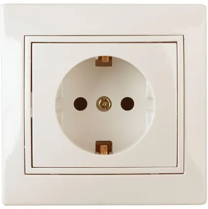 Фото №1 Розетка СП Plano 2P+E Schuko 1-202-02 16А-250В IP20 сл. кость Intro Б0027610