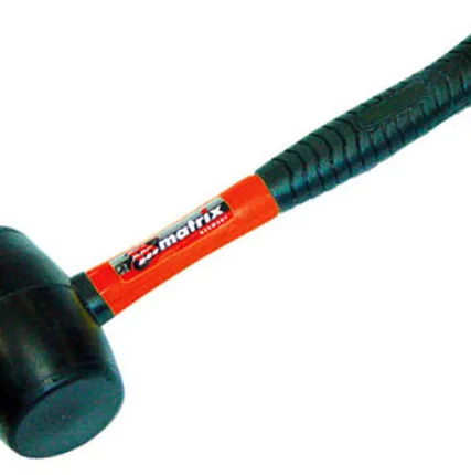 Фото №0 Киянка резиновая,225г,черн.резина,фиберглас.ручка/MATRIX