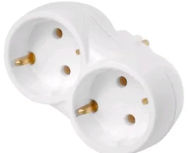 фото Разветвитель РВ16-373 2гн с/з линейный белый 16А 220В