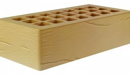 Фото №0 Кирпич лицевой полуторный 1.4 НФ соломенный, БАРХАТ, ДЕРЕВО