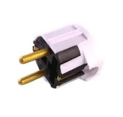 фото Вилка электрическая штепс. угловая с заземл. 16А бел. БЕЛТИЗ В16-003