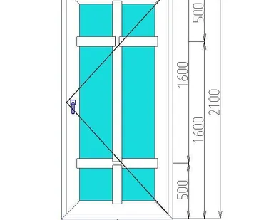 фото Входная группа из пластика деление импостами по размеру 1000х2100 мм