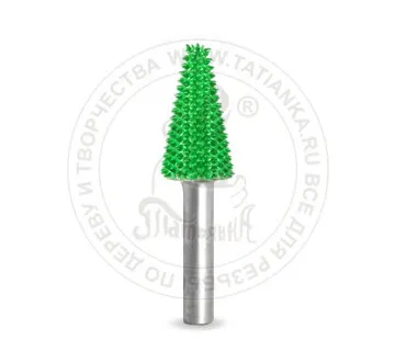 фото 6T12-70 - Конус, Ø хвостовика 6мм, Ø фрезы X 12,7мм, L фрезы 25,4мм (coarse/зел)