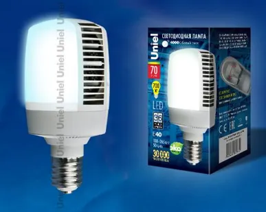 фото Лампа LED-M105-70W/NW/E40/FR ALV02WH Лампа светодиодная, матовая. Серия Venturo. Белый свет (4000K). Картон. ТМ Uniel