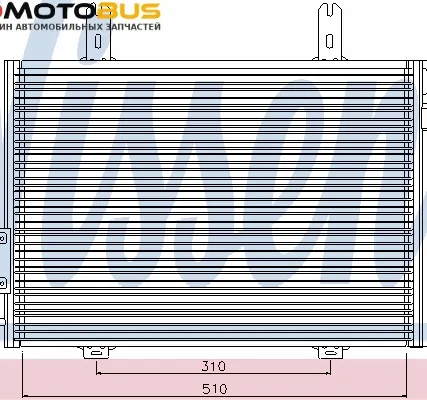 Фото №0 Конденсатор, кондиционер NISSENS 94324 Конденсер RE Kangoo 1,4/1,9D