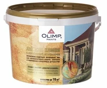 фото OLIMP Лак для камня и штукатурки (10л)