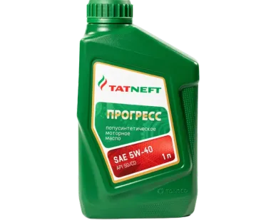 фото Масло моторное полусинтетическое Татнефть Прогресс 5W-40 1 л 5W-40