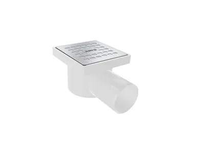 фото Трап сантехнический боковой, диаметр 50мм, сухой затвор, 100х100мм, нерж. сталь, КОД:Т505-6" /АКЦИЯ/