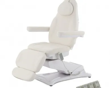 фото Косметологическое кресло с электроприводом ММКК-4 (КО-184DP-03), цвет кремовый MedMos