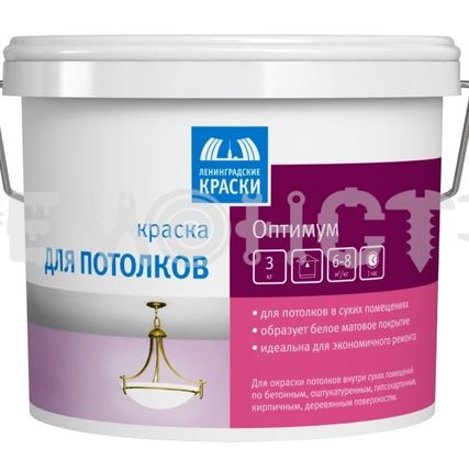 Фото №0 Краска вд интер  3 кг ОПТИМУМ Текс (1/25) П