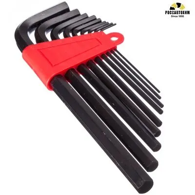 Фото №0 Набор ключей шестигранников 1,5-10мм, удл.9шт.(014) ЕРМАК /657-014/