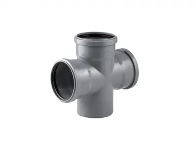 фото Крестовина одноплоскостная 110/110/110 (87.5°) для внутренней канализации РосТурПласт