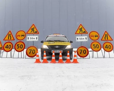 фото Аренда машины прикрытия для дорожных работ