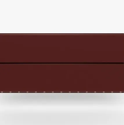 Фото №0 Сайдинг Металлический сайдинг «Евробрус» 0.47-0.50 мм RAL 3011, Красно-коричневый