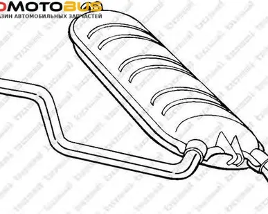 фото Глушитель выхлопных газов конечный BOSAL 278 239 Глушитель MB T124 2.0/2.3/2.5D 85 93