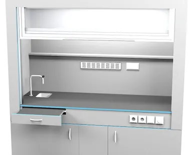 фото Шкаф вытяжной с сантехникой ШВ НВК 1800 НЕРЖ+ (1800x716x2200)