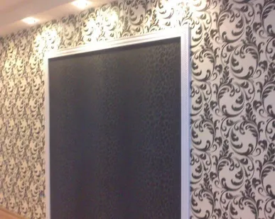 фото Оклейка обоями в стык по рисунку