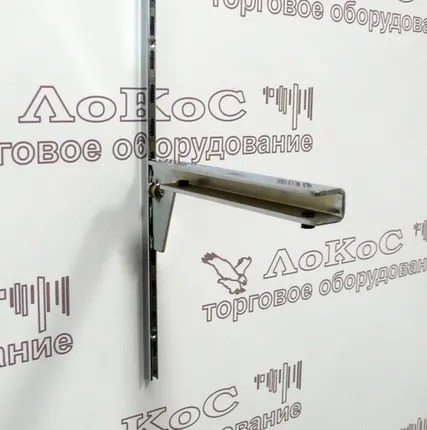 Фото №0 Полкодержатель для стойки левый L=200мм, хром