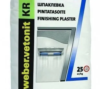фото Weber.vetonit KR Шпаклевка финишная на органическом связующем 25кг