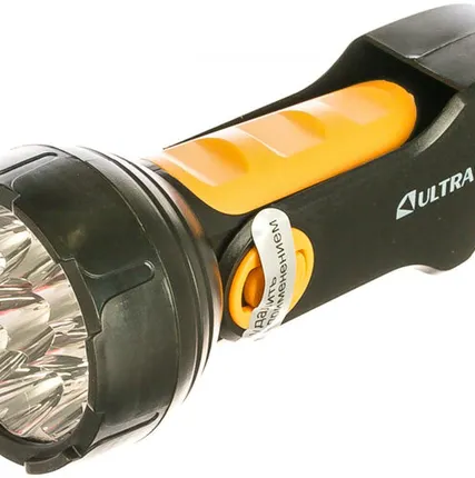 Фото №0 Фонарь ручной аккумуляторный, 9 светодиодов, вилка 220В, LED3816 Ultraflash