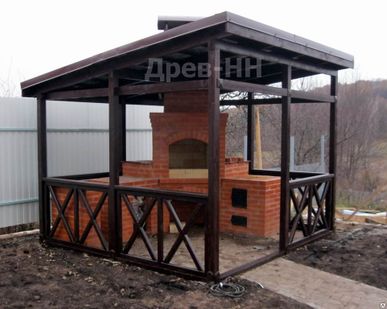 фото Навес для печи барбекю