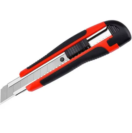 Фото №0 Нож канцелярский усиленный двухкомп , обрезин ручка автофиксатор 18 мм