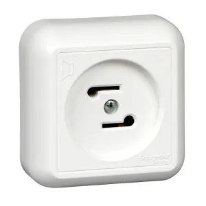 фото РОЗЕТКА РАДИО «ПРИМА» О/У МОНТ.ПЛ. (30В) БЕЛЫЙ