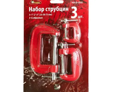 фото Набор Струбцин G-образных, 25, 50, 75мм, 3 предмета РемоКолор