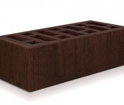 Фото №0 Кирпич лицевой полутурный 1,4 НФ мокко, коричневый гладкий