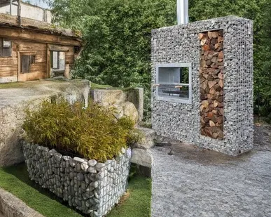 фото Сварная оцинкованная сетка для габионов Ø5х(50х100) размер 1х2 метра