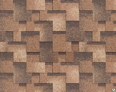 фото Гибкая черепица Shinglas, серия Классик, Кадриль Аккорд, цвет Сандал