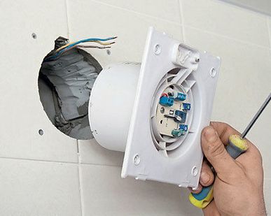 фото Монтаж вытяжного вентилятора