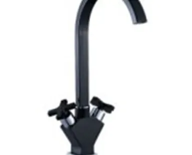 фото Смеситель для кухни с высоким плоским изливом