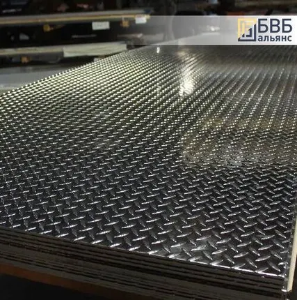 Фото №0 Лист нержавеющий рифленый 4х1250х2500 мм AISI 304