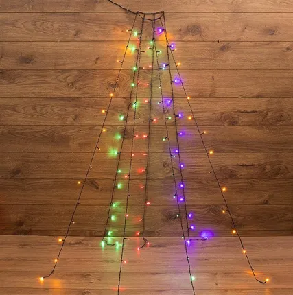 Фото №0 Гирлянда елочная с кольцом 7 нитей по 1.5м LED мультиколор не соединяется NEON-NIGHT 235-079