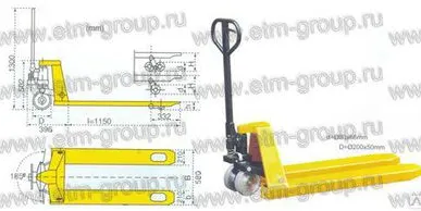 фото Тележки гидравлические вилочные в асс.