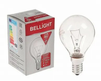 фото Лампа накаливания 'шар' прозрачная 40Вт Е14 Bellight
