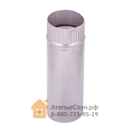 Фото №4 Труба голая D150 мм L = 0,35 м (нерж. 0,8 мм AISI 304)