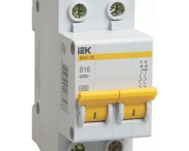фото Выключатель автоматический ВА47-29 2Р 2А 4,5кА х-ка С ИЭК