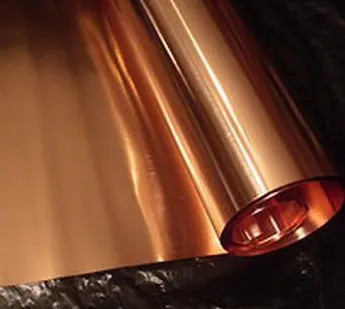 фото Фольга медная от 0,015 до 0,1 мм М1р М1