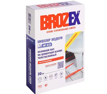 фото Наливной пол BROZEX Нивелир Медиум NF 415, 20 кг