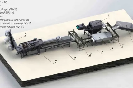 Фото №0 Линия оборудование для переработки и предпродажной подготовки овощей, картофель, морковь, лук, свекла в Тереке
