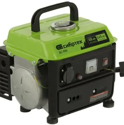 Фото №0 Генератор Сибртех БС-950 (0,8кВт, ручной старт)