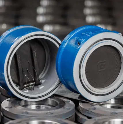 Фото №0 Клапан БЛМЗ Ду80 Ру16 обратный межфлн СЧ18 t=+190°С L=70 тип 19ч21бр